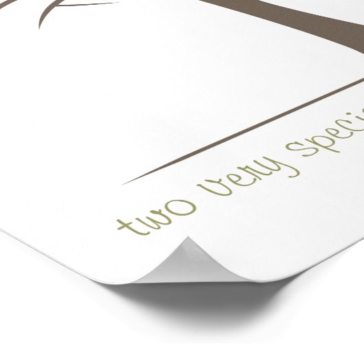 Baby Fingerprint Tree - Twins Poster (Ecke)