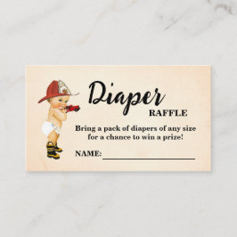 Baby Firefighter Diaper Raffle Ticket Baby Dusche