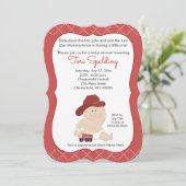 Baby Firefighter Fireman Babydusche Einladung (Stehend Vorderseite)