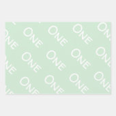 Baby First Birthday Green Geschenkpapier Set (Vorderseite 3)
