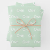 Baby First Birthday Green Geschenkpapier Set (Beispiel)