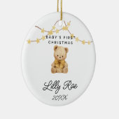 Baby First Christmas Animal Niedlich Teddy Bear Un Keramik Ornament (Rechts)