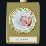 Baby First Christmas Banner Ornament<br><div class="desc">Baby First Christmas Banner Ornament</div>