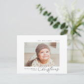 Baby First Christmas, Bekanntgabe mit Foto Postkarte (Stehend Vorderseite)
