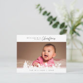 Baby First Christmas, Bekanntgabe mit Foto Postkarte (Stehend Vorderseite)