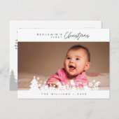 Baby First Christmas, Bekanntgabe mit Foto Postkarte (Vorne/Hinten)