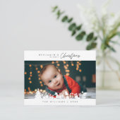 Baby First Christmas, Bekanntgabe mit Foto Postkarte (Stehend Vorderseite)