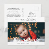 Baby First Christmas, Bekanntgabe mit Foto Postkarte (Vorne/Hinten)