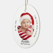Baby First Christmas Birth Stats Name Minimal Chic Keramik Ornament (Links)