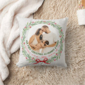 Baby First Christmas Custom 2-Foto & Geburtsstunde Kissen (Decke)