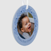Baby First Christmas Custom Foto Ornament (Vorderseite)