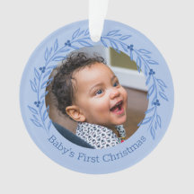 Baby First Christmas Custom Foto Ornament