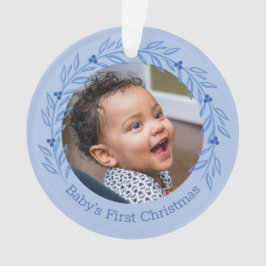 Baby First Christmas Custom Foto Ornament