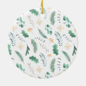 Baby First Christmas Custom Photo Watercolor Keramik Ornament (Hinten)