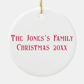 Baby first Christmas cute penquin personalize Keramik Ornament (Hinten)