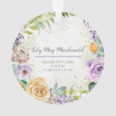 Baby First Christmas Fairy und Blume Ornament (Rückseite)