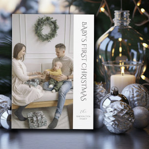 Baby First Christmas Family Foto Feiertagskarte