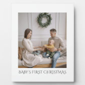 Baby First Christmas Family Foto Fotoplatte (Vorderseite)