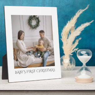 Baby First Christmas Family Foto Fotoplatte