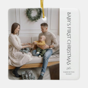 Baby First Christmas Family Foto Keepake Keramikornament