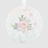 Baby First Christmas floral Ornament (Rückseite)