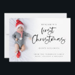 Baby First Christmas Foto 2026 Kalender Feiertagskarte<br><div class="desc">Baby First Christmas Foto 2026 Kalender. Verfügbar in digitaler Form und gedruckt. Lieblich zu feiern, das erste Weihnachtsfest Ihres Babys. Ein spielerisches Set-Skript für Erste Weihnachten und die Erholung des Textes ist leicht zu personalisieren. Ersetzen Sie das Beispiel-Foto durch das eigene. Ein Gradientenüberlagerungsschicht befindet sich oben auf Ihrem Foto, sodass...</div>