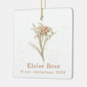 Baby First Christmas Foto Edelweiss Keramikornament (Links)
