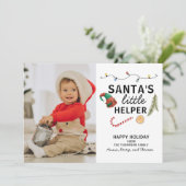 Baby First Christmas Foto Holiday Feiertagskarte (Stehend Vorderseite)