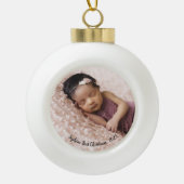 Baby First Christmas Foto Keramik Kugel-Ornament (Vorderseite)