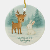 Baby First Christmas Foto Keramik Ornament (Vorne)