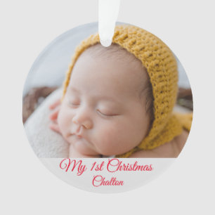 Baby First Christmas Foto Ornament