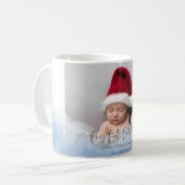 Baby First Christmas Foto Overlay Kaffeetasse (Vorderseite Links)