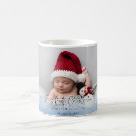 Baby First Christmas Foto Overlay Kaffeetasse