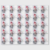 Baby First Christmas Foto Overlay Script Pattern Geschenkpapier (Flach)
