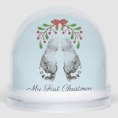 Baby First Christmas Foto Snow Globe Schneekugeln (Vorderseite)