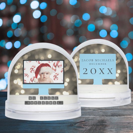 Baby First Christmas Foto Snow Globe Schneekugeln