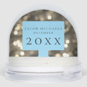 Baby First Christmas Foto Snow Globe Schneekugeln (Rückseite)