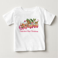 Baby First Christmas Gingerbrot Zug Pink Candy