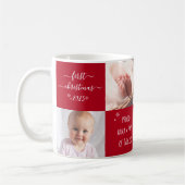Baby First Christmas Großeltern 4 Foto Custom Kaffeetasse (Links)