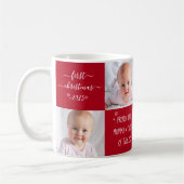 Baby First Christmas Junge Mutter Vater 2 Foto Cus Kaffeetasse (Links)