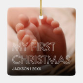 Baby First Christmas Keramik Keramikornament (Rückseite)