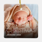 Baby First Christmas Keramik Keramikornament (Vorderseite)