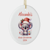 Baby First Christmas Koala Bear Animal Keramik Ornament (Rechts)
