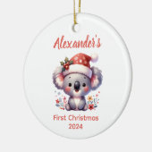 Baby First Christmas Koala Bear Animal Keramik Ornament (Links)