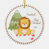 Baby First Christmas "Lion Keramik Ornament (Vorne)
