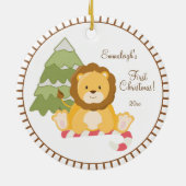 Baby First Christmas "Lion Keramik Ornament (Hinten)