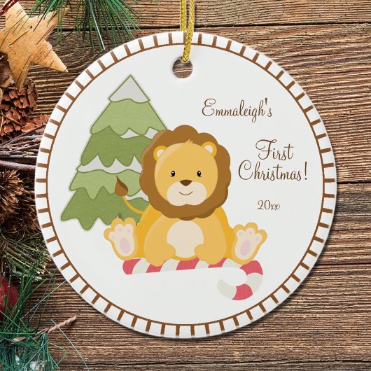 Baby First Christmas "Lion Keramik Ornament