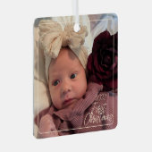 Baby First Christmas Metal Ornament (Vorderseite Rechts)