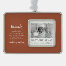 Baby First Christmas Modernes Minimalistisches Fot