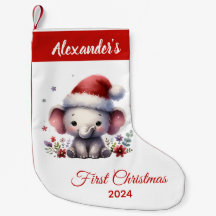 Baby First Christmas niedlich Elephant personalisi